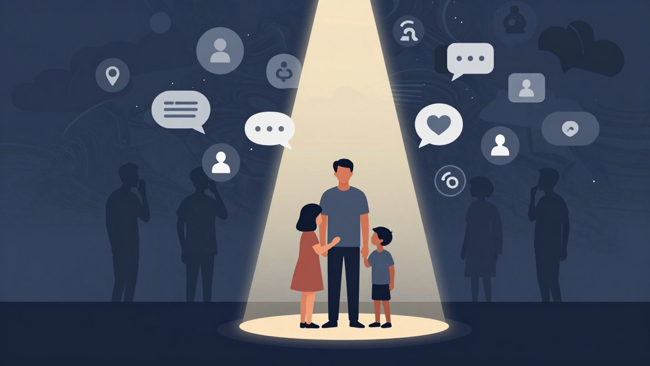 Illustration of social media rumors surrounding celebrities